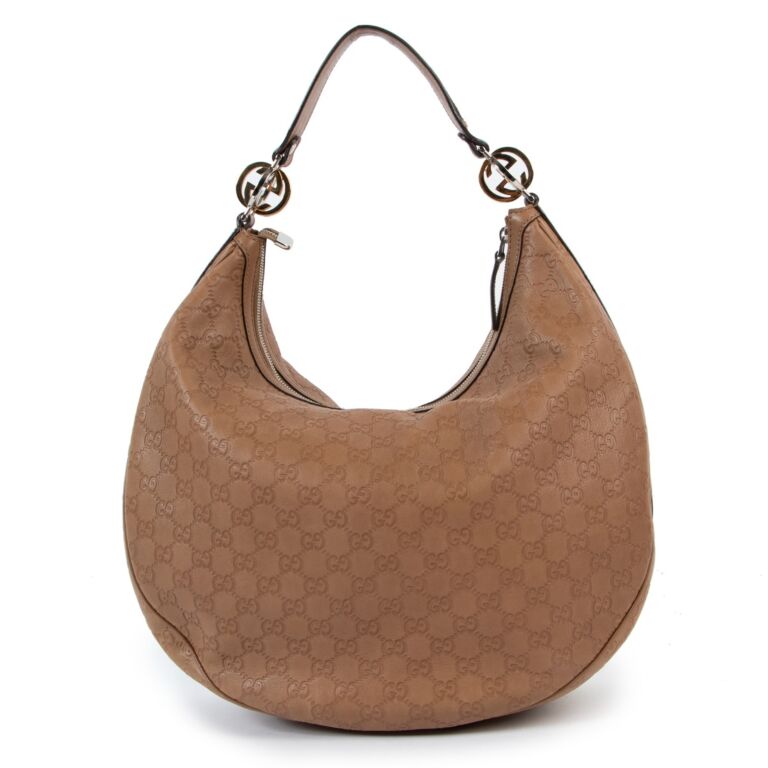 Gucci Tan Guccissima GG Twins Large Hobo Bag Labellov Buy and Sell ...