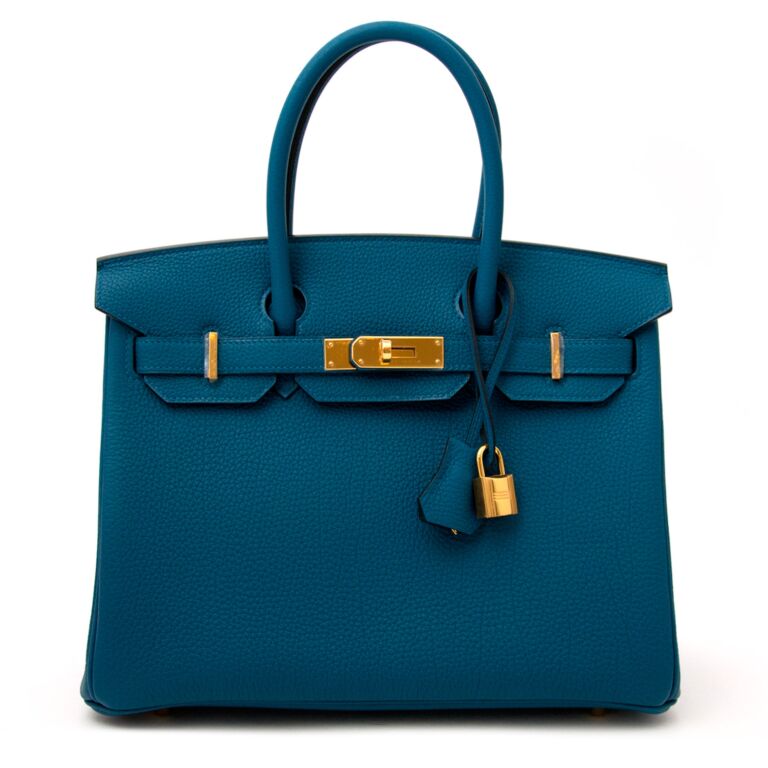 Brand New Hermes Birkin 30 Blue Glacier Veau Epsom ○ Labellov