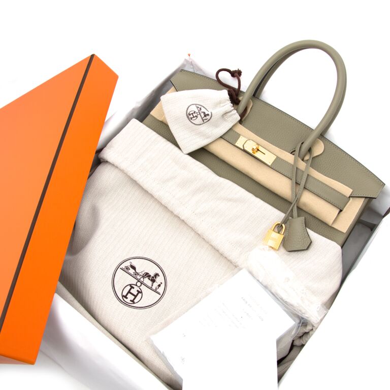 Hermès Birkin 35 Guilloche Tadelakt Argile ○ Labellov ○ Buy and
