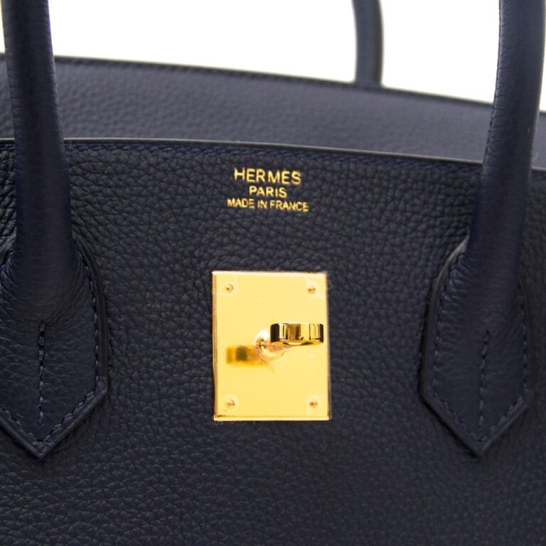 Hermes Birkin 35 Bleu Nuit Togo Gold Hardware #X - Vendome Monte Carlo