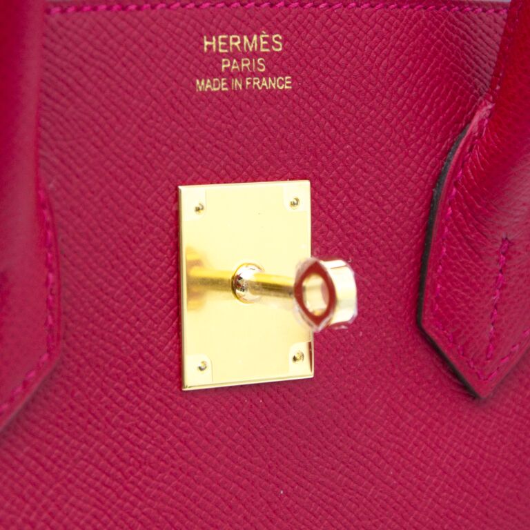Preloved Excellent Hermes Birkin 30 Rouge Casaque Epsom PHW Q