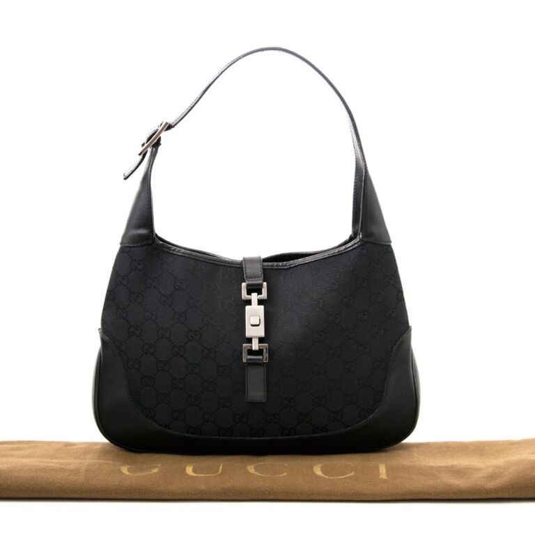 GUCCI Monogram GG Canvas Jackie O Hobo