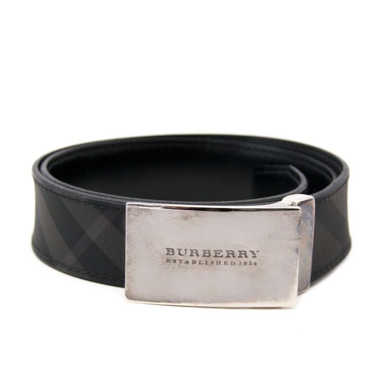 Burberry Black Check Print Belt ○ Labellov ○ Buy and Sell Authentic Luxury