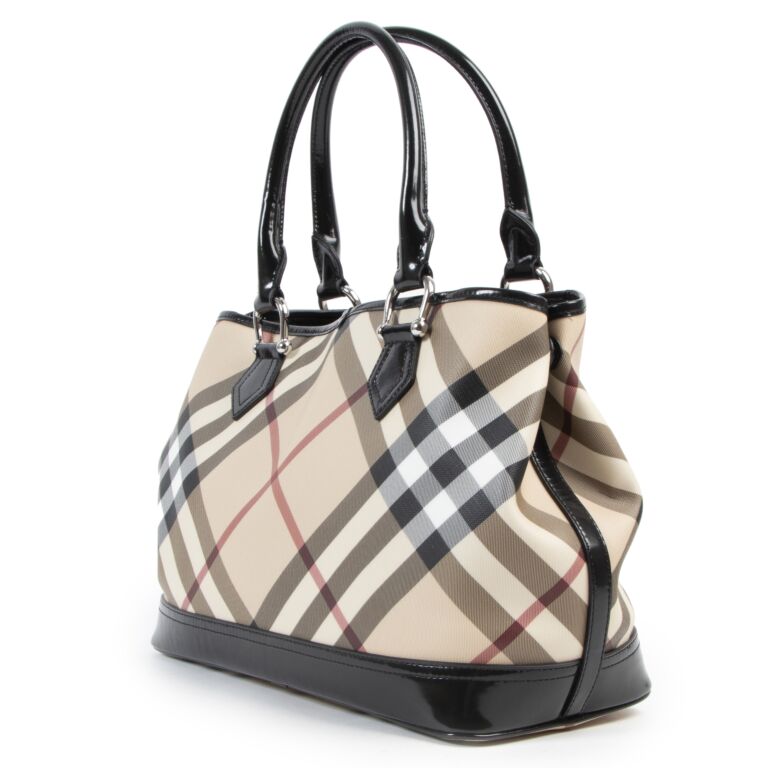 Burberry Checked Tote Bag ○ Labellov ○ Buy and Sell Authentic Luxury