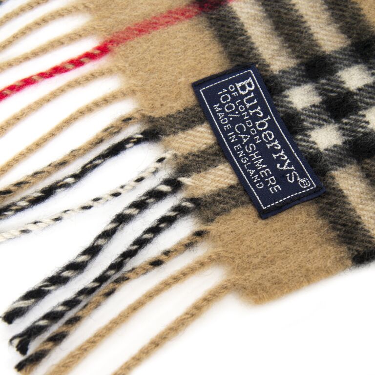 Burberry Camel Check Cashmere Scarf ○ Labellov ○ Buy and Sell Authentic  Luxury