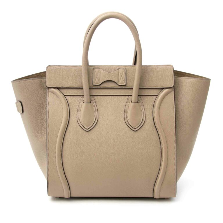 Celine Luggage Taupe Mini Labellov Buy and Sell Authentic Luxury