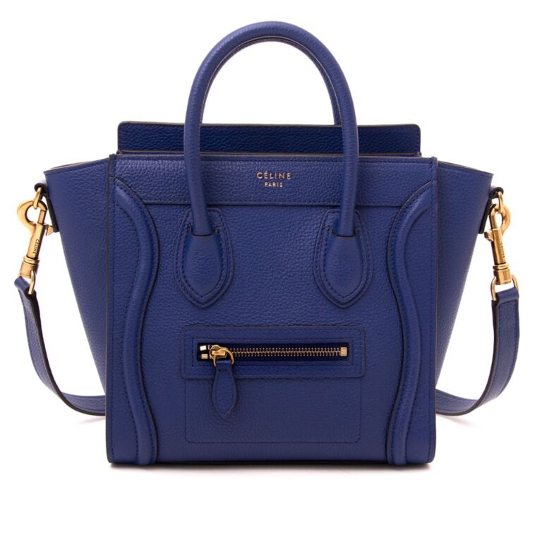 Céline Nano Cobalt Blue Luggage Bag Labellov Buy and Sell Authentic Luxury
