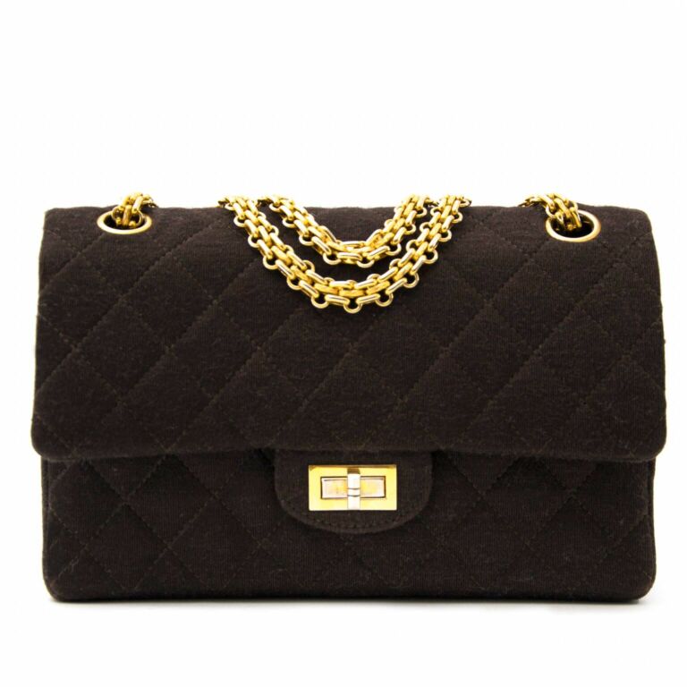 Chanel Reissue 2.55 brown fabric Labellov Buy and Sell