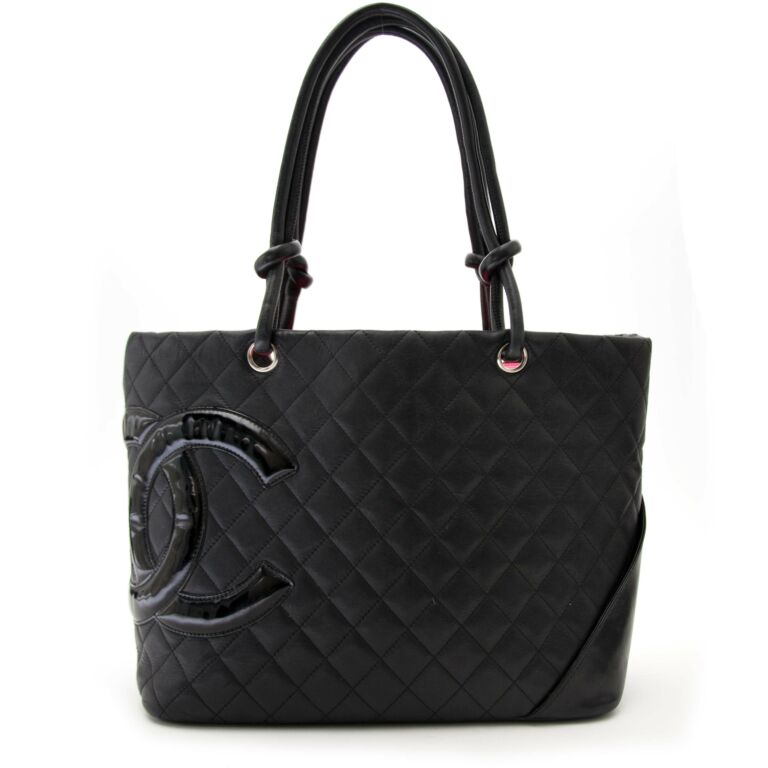 Chanel Black Cambon Shopping Tote Labellov Buy and Sell Authentic Luxury