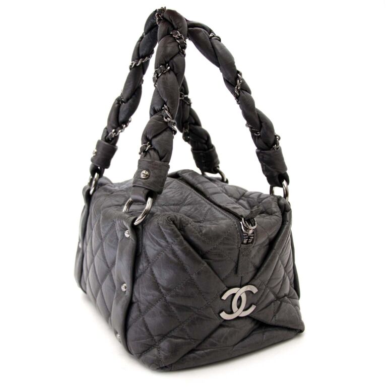 Chanel Classic Flap Braid Quilted Small Black Distressed Lambskin Shoulder  Bag