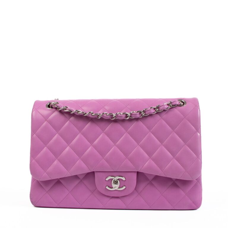Chanel Pink Lambskin Large Classic Flap Bag Labellov Buy and Sell ...