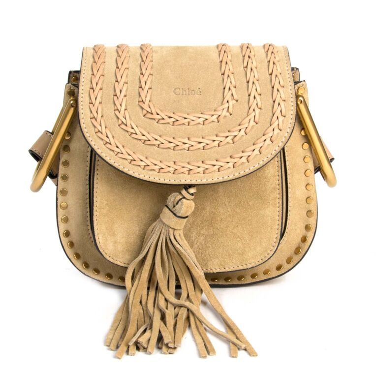 Chloé Hudson Small Suede Cross-Body Bag in Brown