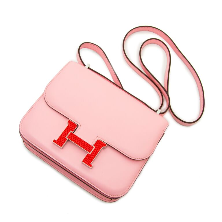 Hermes Constance 18 Mini Bag Rose Sakura Tadelakt Bougainvillea Lizard –  Mightychic