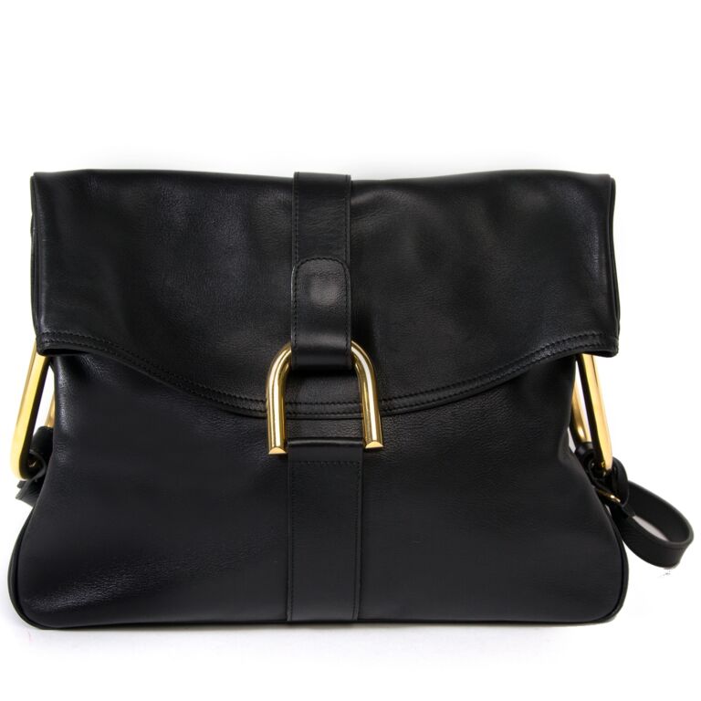 Delvaux Suede Givry Bag - Black Shoulder Bags, Handbags - DVX20024