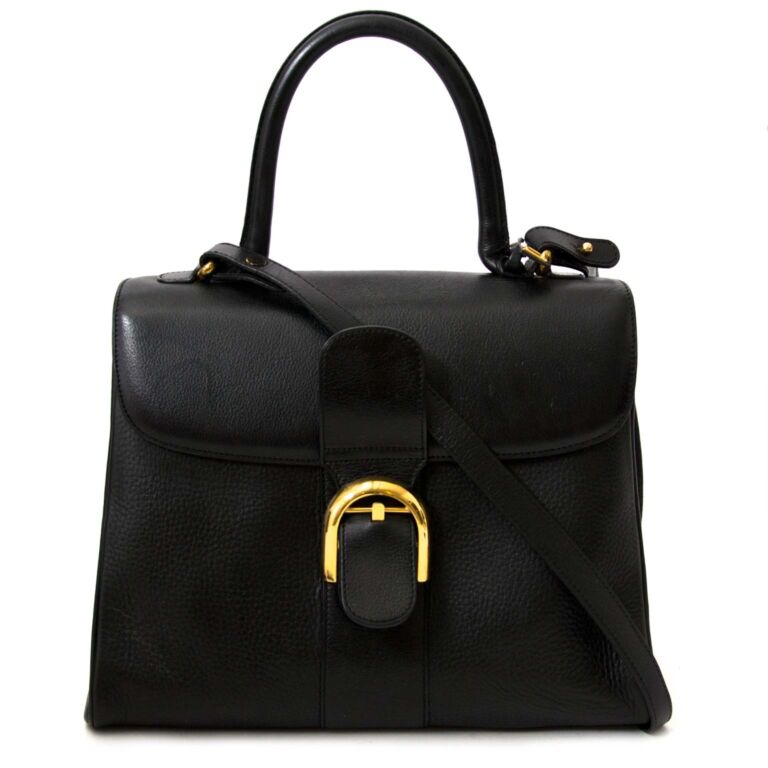 Delvaux Brillant Black MM Bag + Strap Labellov Buy and Sell Authentic ...