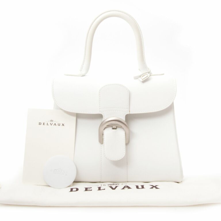 Delvaux White Patent Leather Brillant PM + Strap at 1stDibs