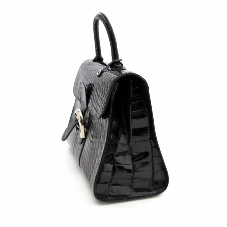 Delvaux Black Croco Brillant MM ○ Labellov ○ Buy and Sell