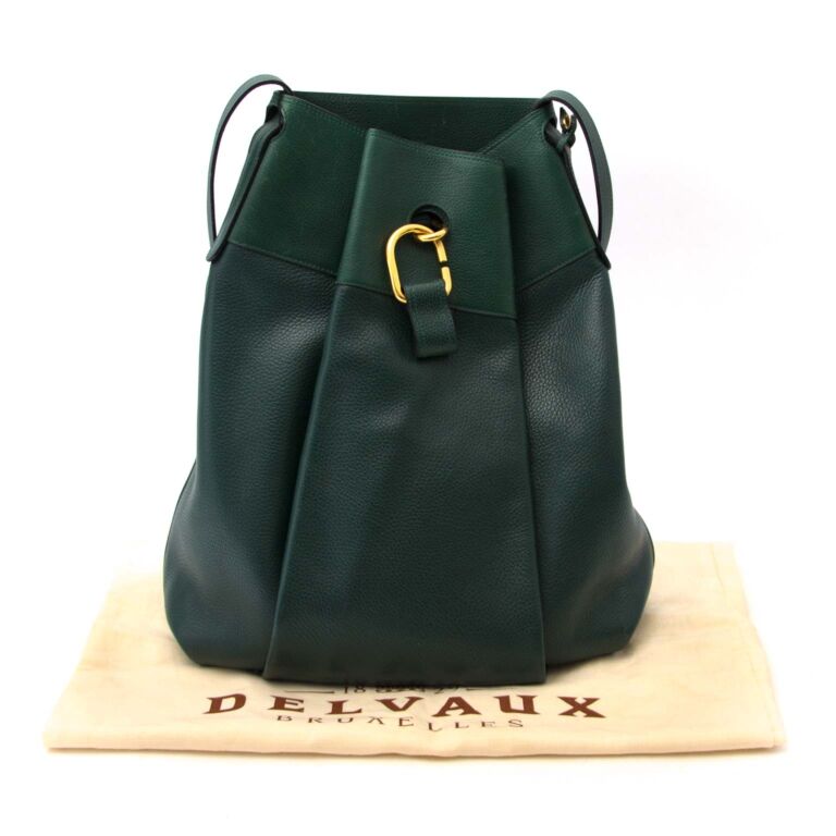 Delvaux Green Leather Messenger Bag - Delvaux