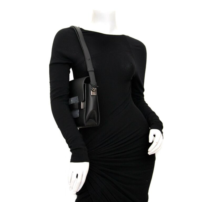 Delvaux Madame PM Python Shoulder Bag - Black Shoulder Bags, Handbags -  DVX20404