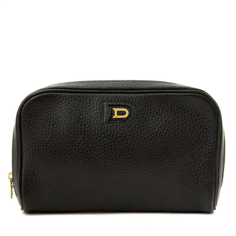 Delvaux Black Leather Pochette Labellov Buy and Sell Authentic Luxury