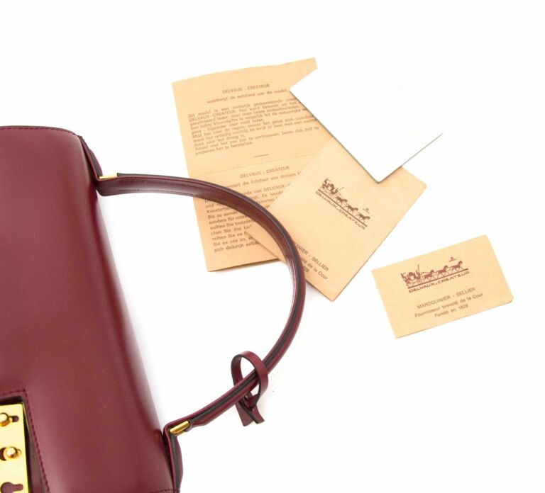 Delvaux Bordeaux Tempète PM Top Handle Bag ○ Labellov ○ Buy and Sell  Authentic Luxury