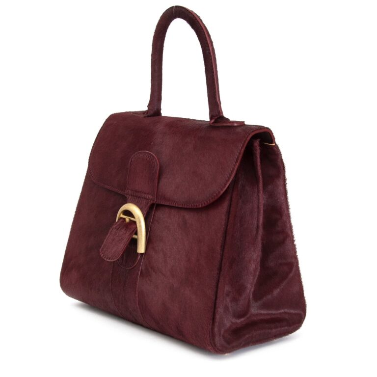 A Delvaux Brillant PM, Bordeaux leather handbag A Delvau…