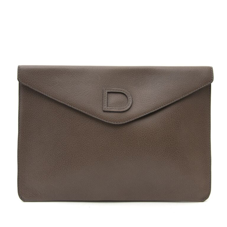 Delvaux Brown Pochette Bag Labellov Buy and Sell Authentic Luxury