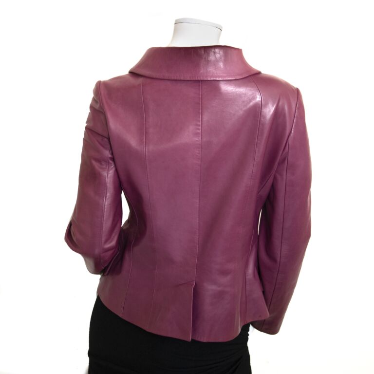 Dior Purple Wool Double Breasted Peplum Jacket  Dior Consignment CA