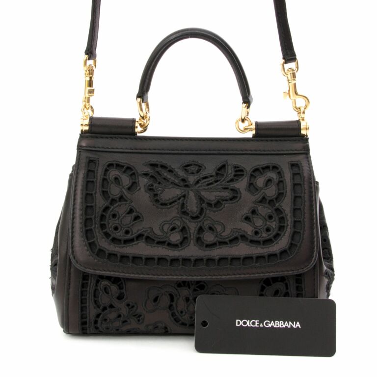 Dolce&Gabbana Sicily Scarf Flap Leather Top-Handle Bag