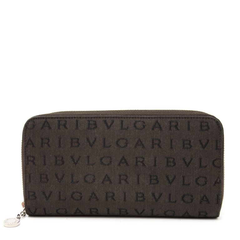 Bulgari Brown Monogram Wallet Labellov Buy and Sell Authentic Luxury