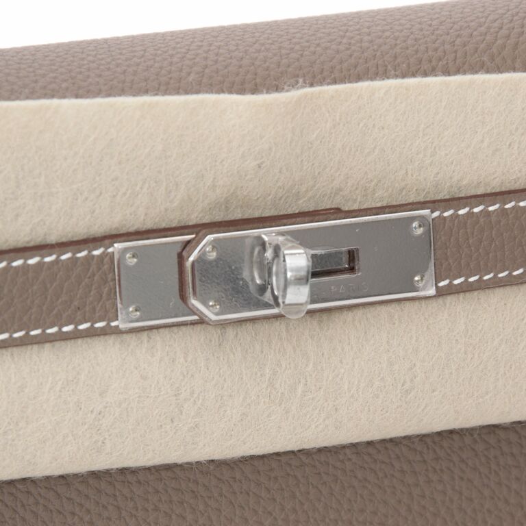 Hermes Kelly 28 Etoupe Gray Grey Togo Leather Gold Hardware NEW – Lux  Addicts
