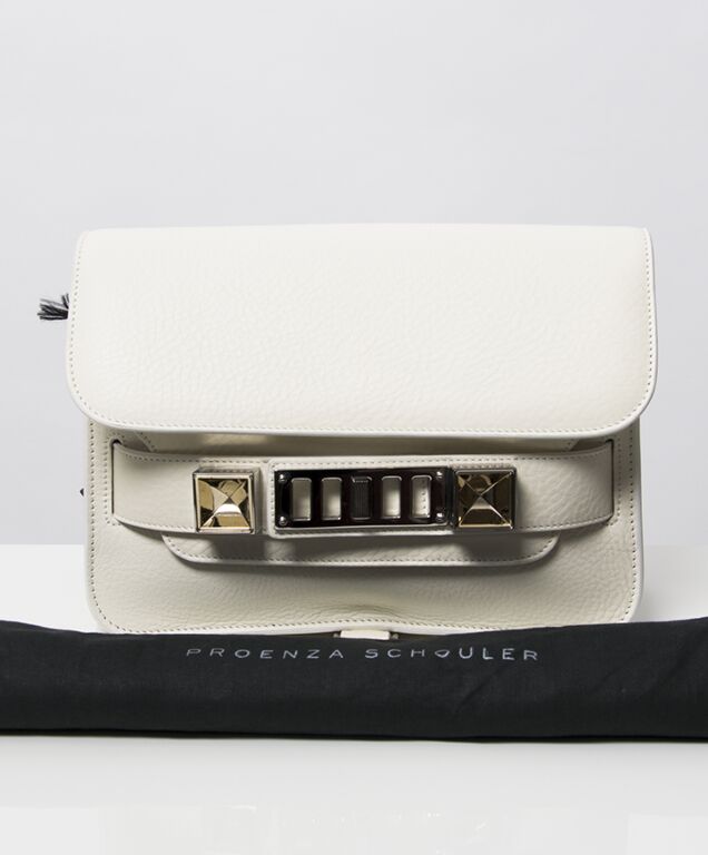 Proenza Schouler PS11 Mini Classic Old Matt White Shoulder Bag