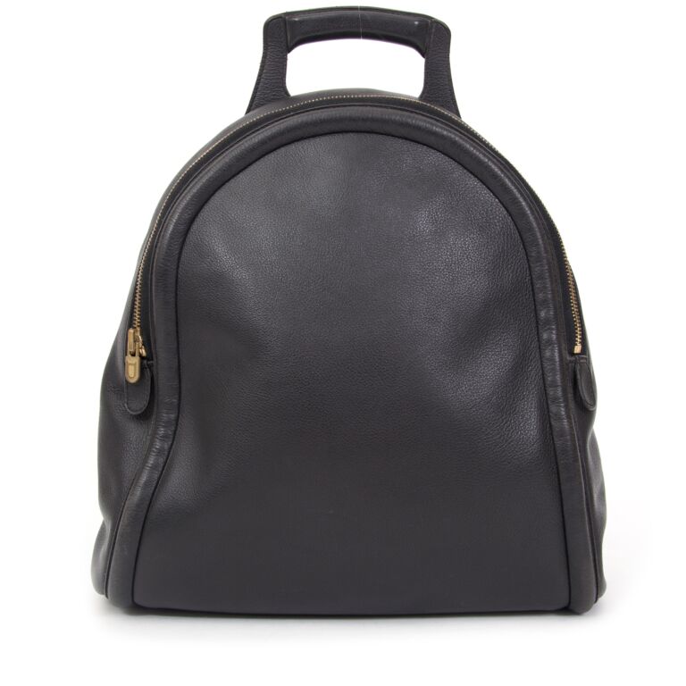 Delvaux Black Leather Backpack Labellov Buy and Sell Authentic Luxury