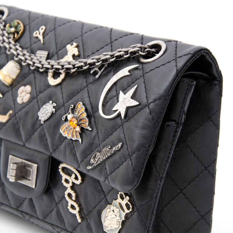 Chanel Lucky Charms Reissue 255 Flap Bag Quilted Aged Calfskin 225 Silver  21548228