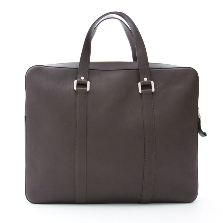 Delvaux Newspaper Bag Sellier Dark Brown Labellov Buy and Sell ...