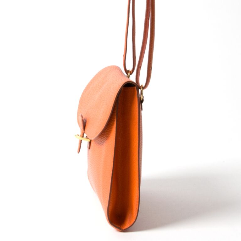 Delvaux Louise GM - Orange Hobos, Handbags - DVX20575