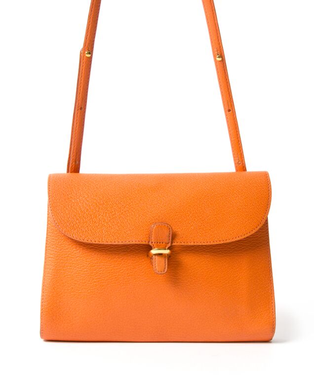 Madame leather handbag Delvaux Orange in Leather - 15788800