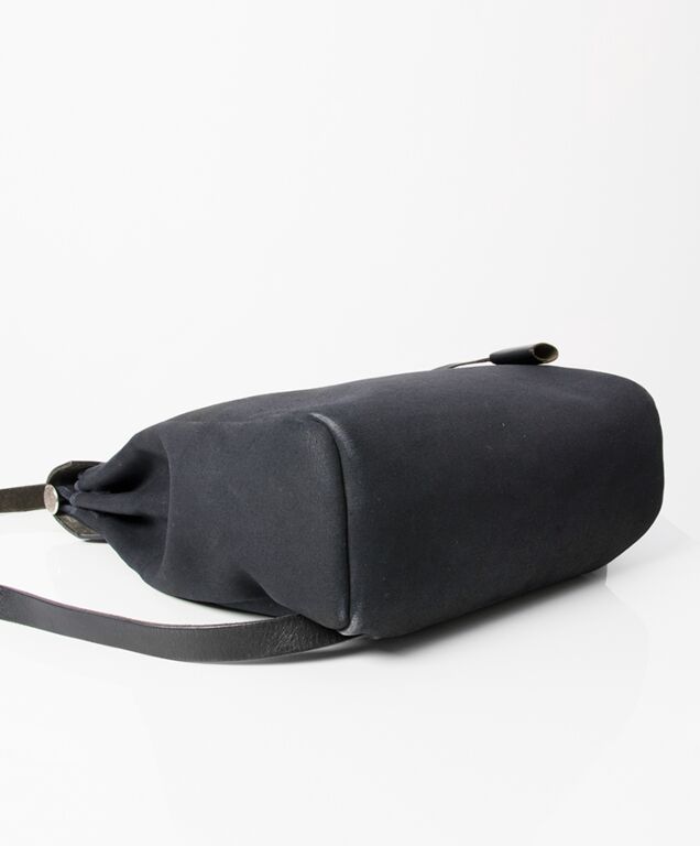 Hermes Herbag PM 2 in 1 Canvas Black Leather Shoulder Bag