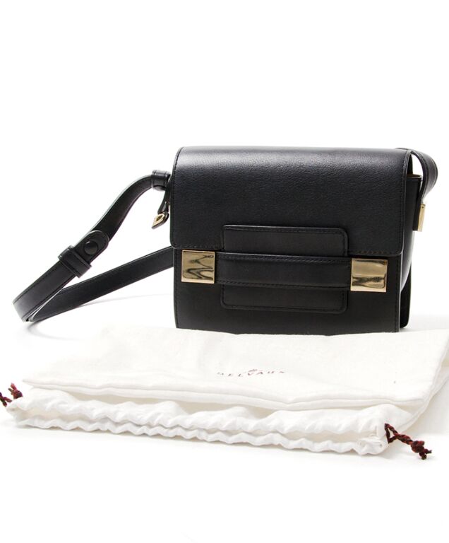 DELVAUX Supple Calfskin Mini Madame Shoulder Bag Black 1176790
