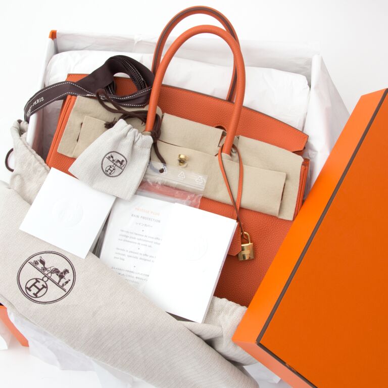 Hermès Birkin 35 Orange H Togo GHW ○ Labellov ○ Buy and Sell