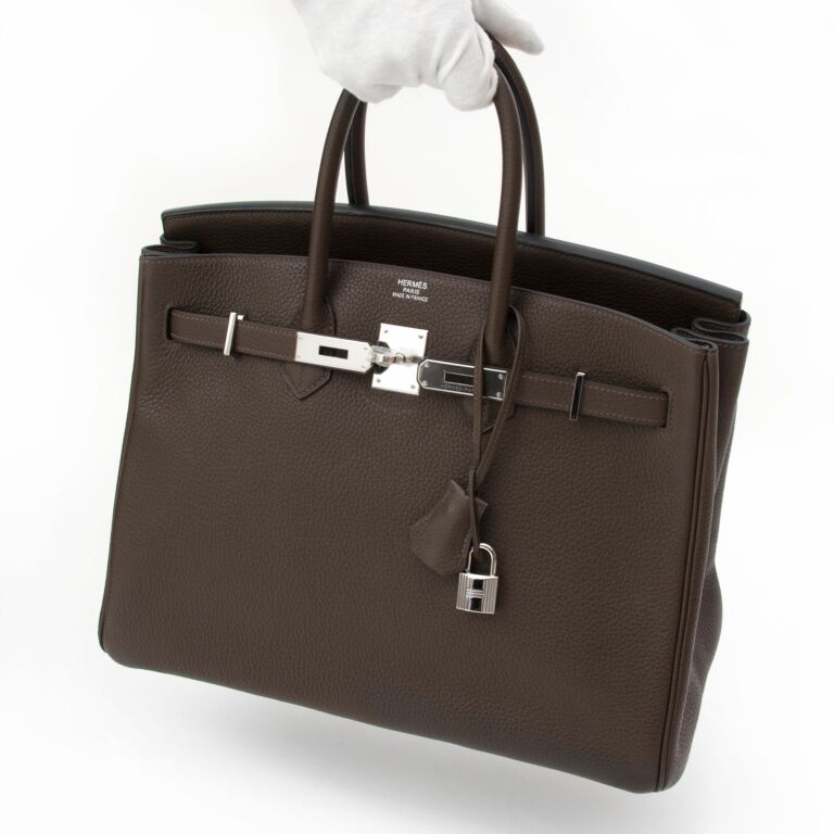 Hermes Birkin 35 Togo Chocolate Brown Hermes