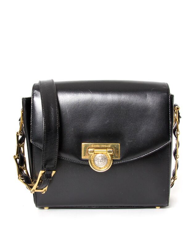 Buy Versace Handbag Jeans Couture Studded Strap and Chain Linked Shoulder  Bag With Og Box (FT245)