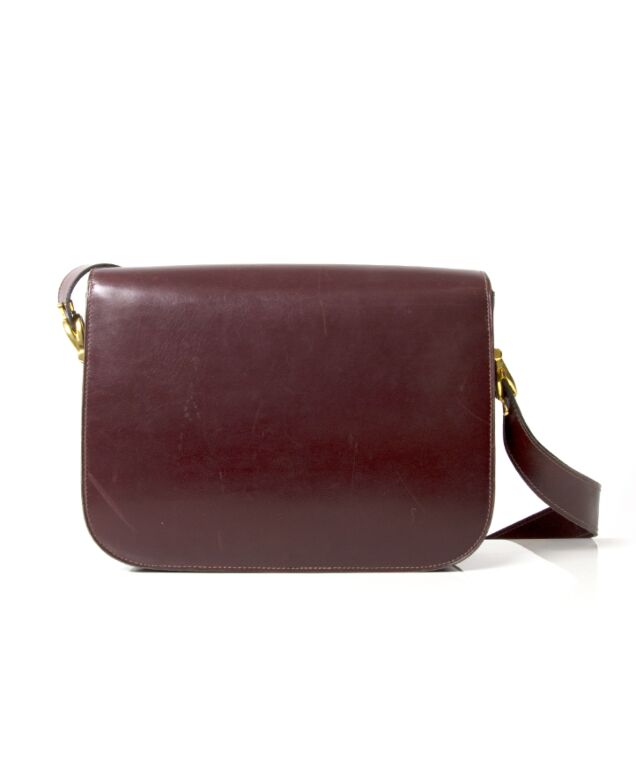 Celine Burgundy Lambskin Trio Bag ○ Labellov ○ Buy and Sell Authentic Luxury