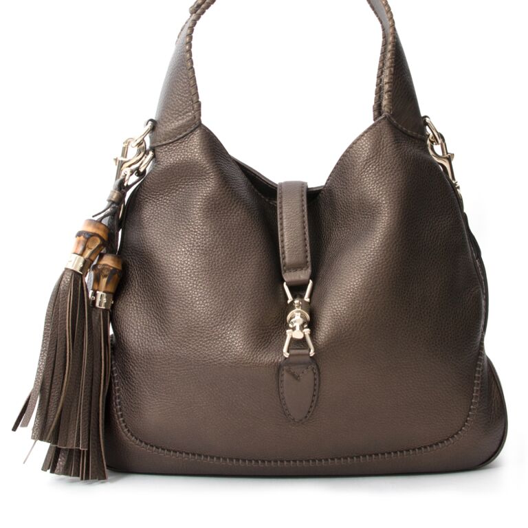 GUCCI-New-Jackie-Nubuck-Leather-Shoulder-Bag-Brown-277520 – dct-ep_vintage  luxury Store