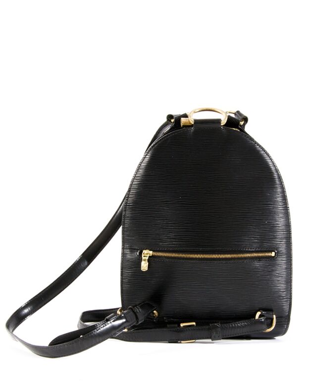 Louis Vuitton Mabillon Black Epi Leather Backpack ○ Labellov