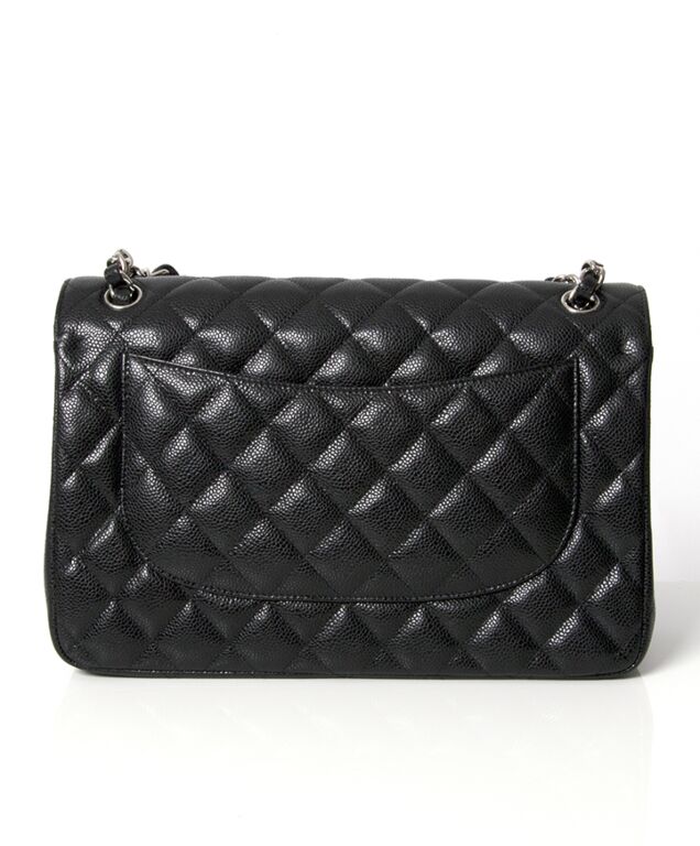 New Chanel 2.55 giant jumbo caviar leather online at labellov