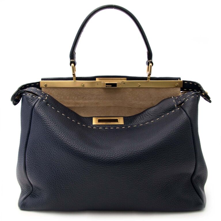 Fendi Dark Blue Peekaboo Labellov Buy and Sell Authentic Luxury