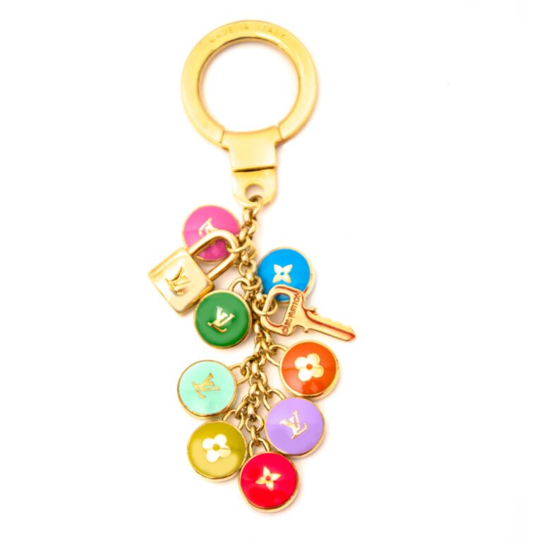 LOUIS VUITTON Pastilles Key Chain Bag Charm Multicolor 1291205