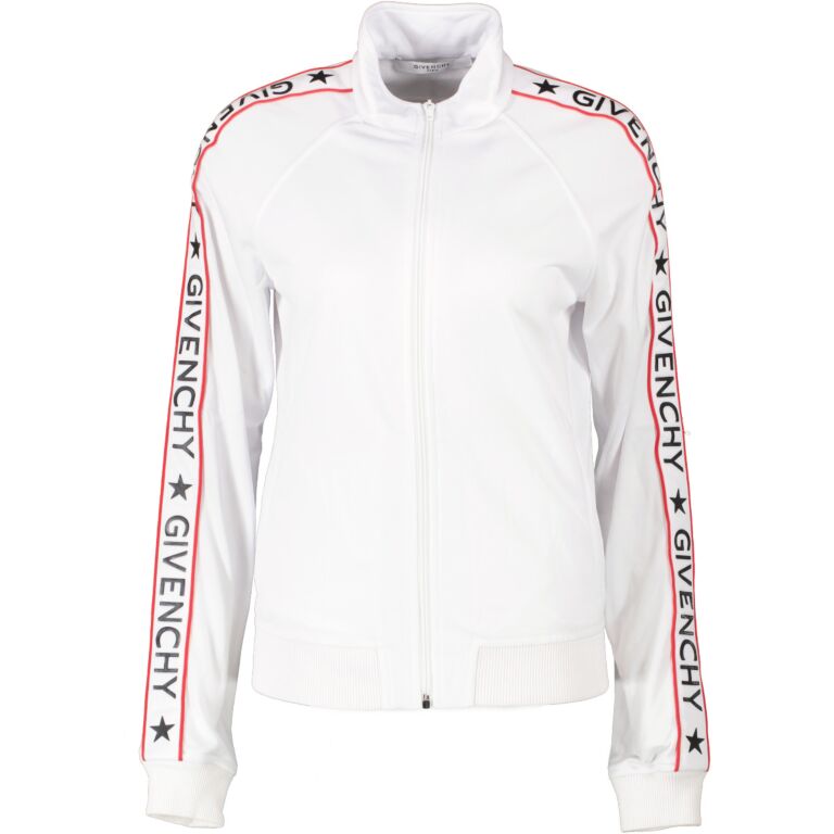 Givenchy White Logo Tape Tracksuit Jacket - Size 38 Labellov Buy and ...