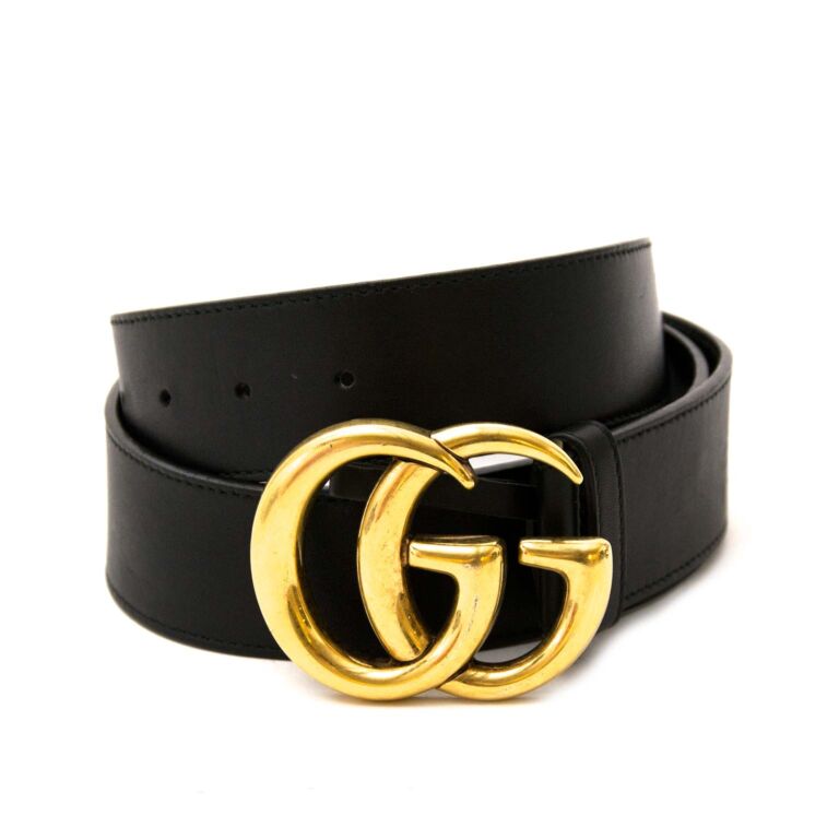 Gucci Leather Belt With Double G Buckle - Size 85 ○ Labellov ○ Buy and Sell  Authentic Luxury